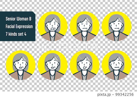 Senior woman's bust shot 7-piece set no.8 99342256