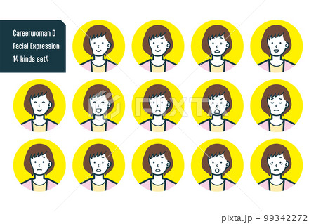 キャリアウーマンのバストショット14点セットno.4 99342272