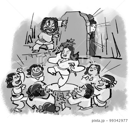 天岩戸-モノクロ 99342977