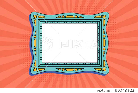 Vector template of lace blank vintage cartoon photo picture painting frame Vector template of lace blank vintage cartoon photo picture painting frame 99343322