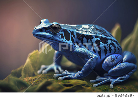 Blue tree frog. Generative AI. Blue tree frog. Generative AI. 99343897