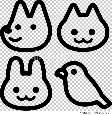 Dog, cat, rabbit and bird icon 99346077