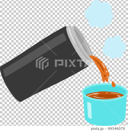 從保溫瓶中倒出的熱茶 99346079