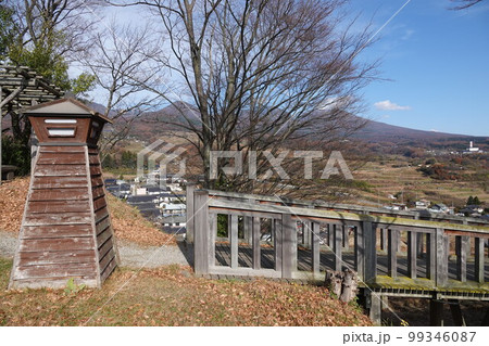 浅間山・活火山(飯綱高原から小噴火が良く見えた浅間山) 浅間山・活火山(飯綱高原から小噴火が良く見えた浅間山) 99346087