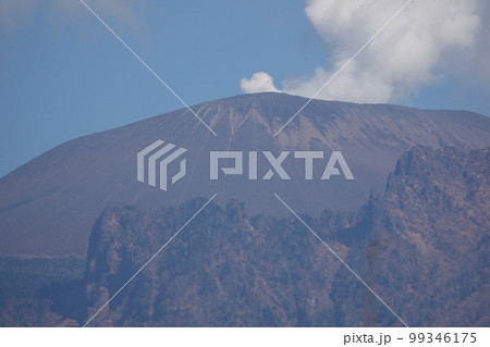 浅間山・活火山(飯綱高原から小噴火が良く見えた浅間山) 浅間山・活火山(飯綱高原から小噴火が良く見えた浅間山) 99346175