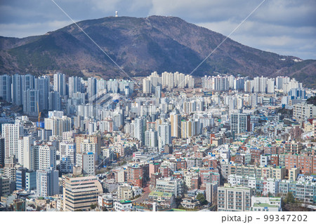 Cityscape of Busan Metropolitan City in South Korea 99347202