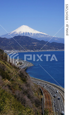 薩埵峠からの富士山と東名高速道路 03月風景・富士山309薩埵峠展望V9.16 薩埵峠からの富士山と東名高速道路 03月風景・富士山309薩埵峠展望V9.16 99347265