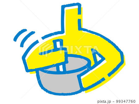 料理をする棒人間。手描きのベクターデータ。 99347760