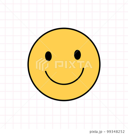 Smile face icon in the style of the 90s 99348252