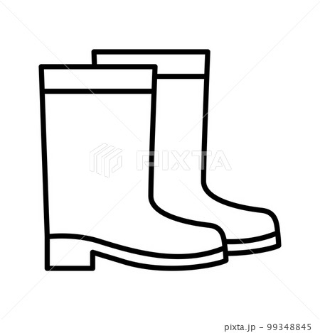 Rubber boots icon. Safety boots. Pictogram isolated on white background. 99348845