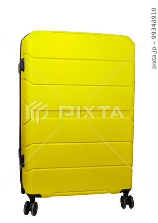 Yellow suitcase isolated on a white background Yellow suitcase isolated on a white background 99348910
