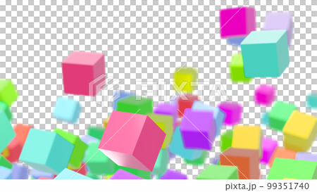 CG cube Many floating cubes CG cube Many floating cubes 99351740