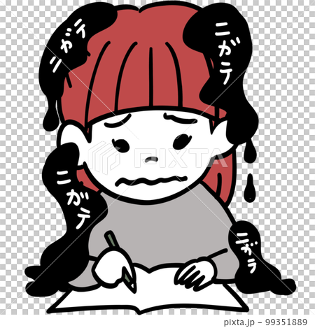 苦手にまとわりつかれる女の子 99351889