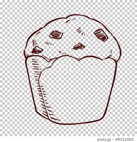 cupcake line drawing 99352003