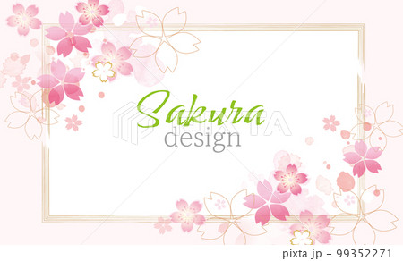 優しい 桜 背景イラスト 99352271