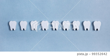 White healthy teeth row, models. Dental concept 99352642