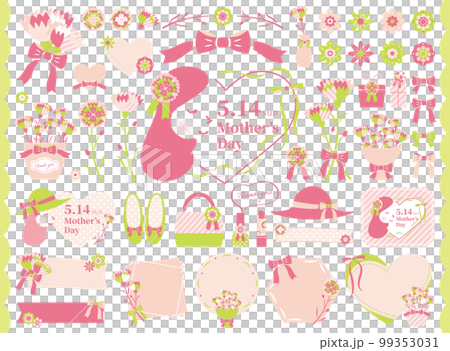 [2023] 母親節時尚插畫套裝 簡約2色 99353031