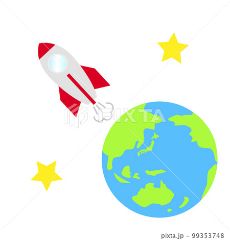 宇宙旅行。宇宙空間を飛ぶスペースシャトル。 99353748