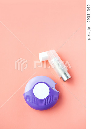 Asthma inhalers. Aerosols for inhalation prevent asthma attack, treatment of bronchial asthma and lung inflammation. 99354349