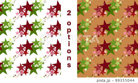 Geometric pattern seamless stars christmas Green and red colors Vector illustration Beige background Geometric pattern seamless stars christmas Green and red colors Vector illustration Beige background 99355044