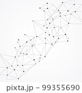 Abstract plexus big data background with dots connecting network of nodes. 99355690
