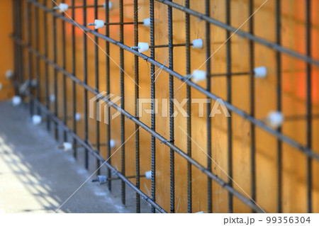 壁のシングル配筋と型枠建て込み イメージ 壁のシングル配筋と型枠建て込み イメージ 99356304