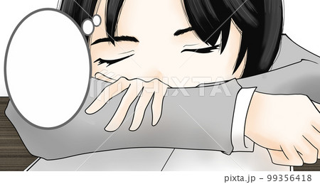 眠る学生の漫画イラスト素材(2) 99356418