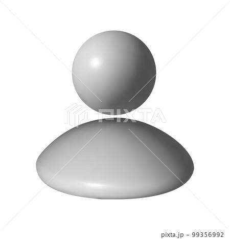 3d gray vector mesh user avatar icon in minimalistic style. User symbol for your website design, logo, app, UI. illustration isolated on white background 99356992