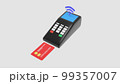 3d illustration insert card paywave contactless machine pay 99357007