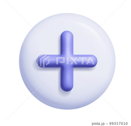 3d realistic Vector mesh light blue circle with add plus on background. Cute icon of first aid. Health care. Medical or math symbol of emergency help illustration 99357010