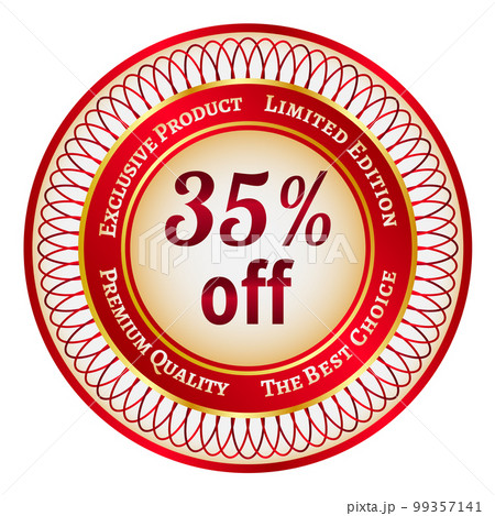 Label on 35 percent discount 99357141