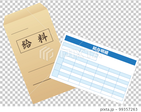 Salary Salary statement image material 99357263