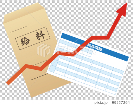 Salary Salary statement image material 99357264