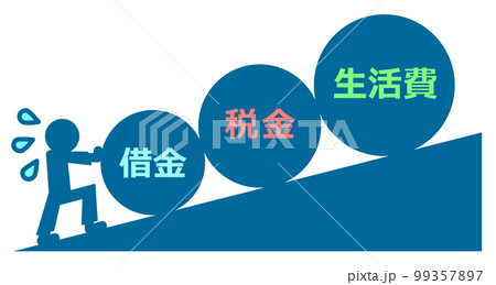 生活費や借金に苦労する人 生活費や借金に苦労する人 99357897