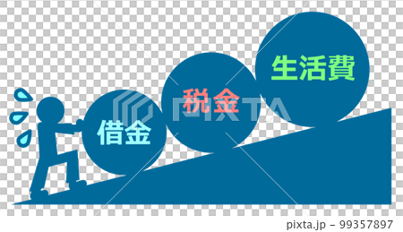 People who struggle with living expenses and debts 99357897