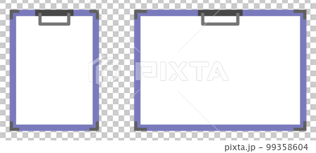 Illustration of a clipboard holding a notepad 99358604