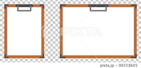Illustration of a clipboard holding a notepad Illustration of a clipboard holding a notepad 99358605