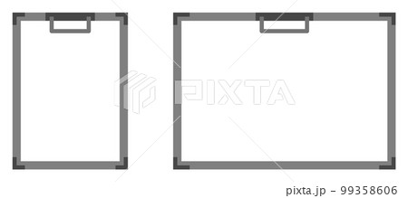メモ用紙を挟むクリップボードのイラスト 99358606
