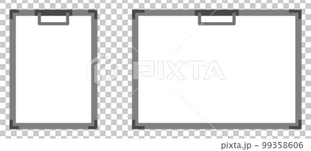 メモ用紙を挟むクリップボードのイラスト 99358606