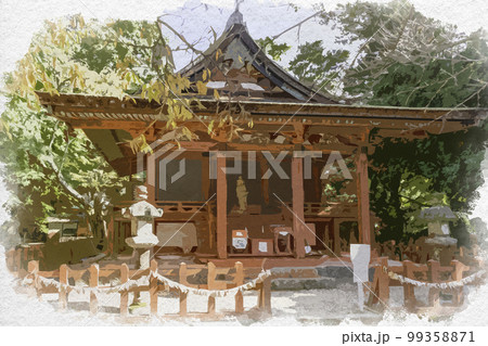 水彩画風 談山神社 東殿 恋神社 奈良県桜井市 水彩画風 談山神社 東殿 恋神社 奈良県桜井市 99358871