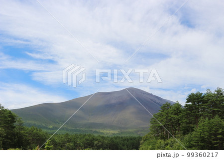 浅間高原・砂塚橋から見る浅間山 99360217