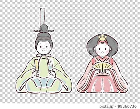 お雛様/雛祭り/雛人形/節句のイラスト 99360730