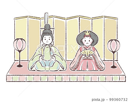 お雛様/雛祭り/雛人形/節句のイラスト 99360732