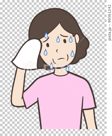 大汗淋漓的中年婦女,多汗症阿姨 大汗淋漓的中年婦女,多汗症阿姨 99361242