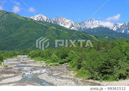 初夏の白馬三山 白馬村 初夏の白馬三山 白馬村 99361512