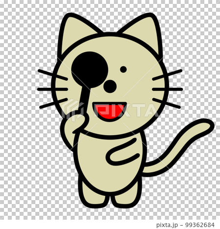 視力検査をするネコのイラスト 視力検査をするネコのイラスト 99362684