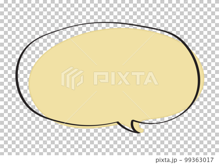 Illustration of a simple and fashionable hand-drawn speech bubble 99363017
