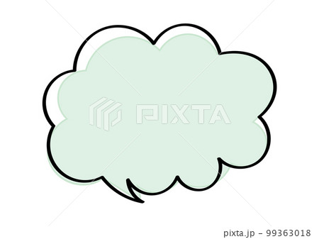 シンプルでおしゃれな手描き吹き出しのイラスト シンプルでおしゃれな手描き吹き出しのイラスト 99363018