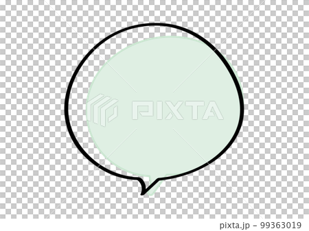 Illustration of a simple and fashionable hand-drawn speech bubble 99363019