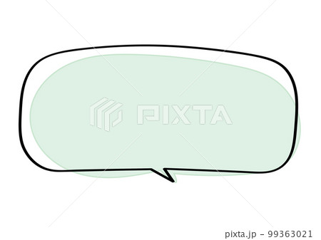 シンプルでおしゃれな手描き吹き出しのイラスト 99363021